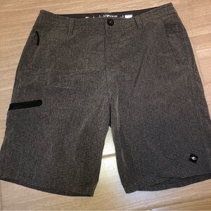 Rip Curl Boardwalk Gray & Black Shorts Size 32
